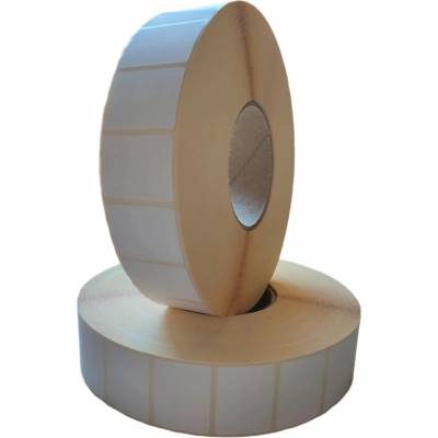 Termo Etiketa 40 mm x 30 mm, Thermo top, Biela, Dutinka 76 mm, 5500 ks/kotúč, Lepidlo do mrazu, Priemer kotúča 190 mm