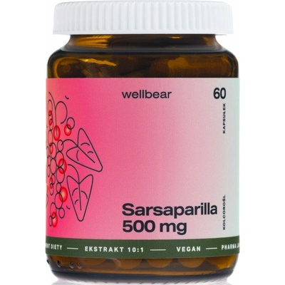 Wellbear Sarsaparilla 500 mg 60 kapsúl