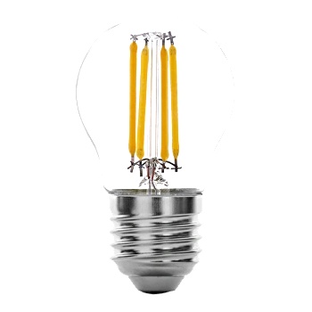 Image 1 of UltraLux Led filament ЛАМПА ТОПКА, ДИМИРАЩА, 4w, e27, 2700k, 220-240v ac, ТОПЛА (lfg42727d)