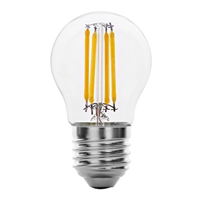 UltraLux Led filament ЛАМПА ТОПКА, ДИМИРАЩА, 4w, e27, 2700k, 220-240v ac, ТОПЛА (lfg42727d)