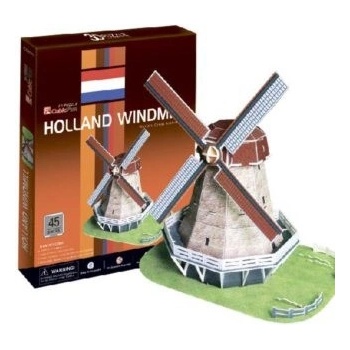 CubicFun 3D puzzle Holandský větrný mlýn 71 ks