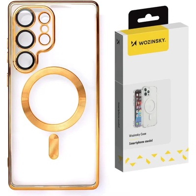 Wozinsky Electroplated Magsafe калъф за Samsung Galaxy S24 FE - златен (5907769371394)