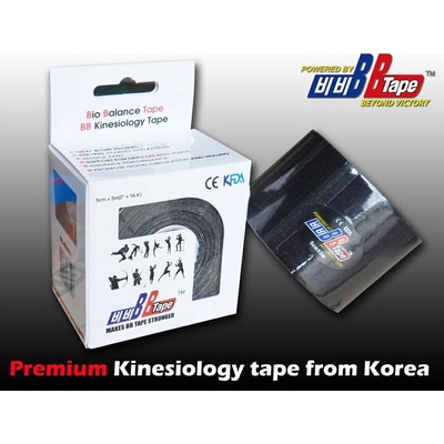 BB Tape kineziologický tejp čierna 5 cm x 5 m