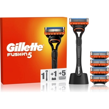 Gillette Fusion5 самобръсначка с поставка + резервни ножчета 5 бр