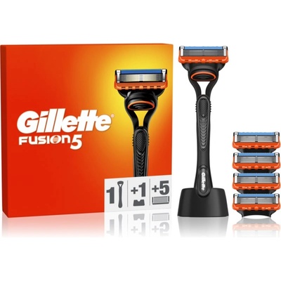 Gillette Fusion5 самобръсначка с поставка + резервни ножчета 5 бр