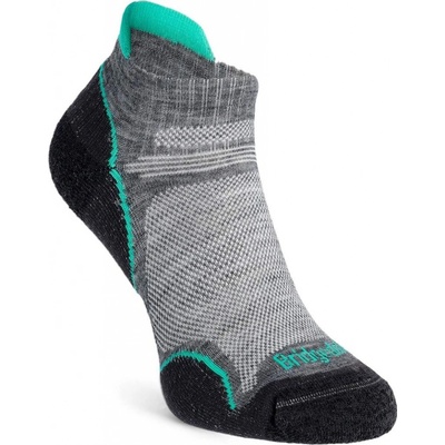 Bridgedale dámské ponožky Hike Ultra Light T2 Merino Performance Low Womens mid grey/surf