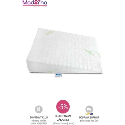 Sensillo Dojčenský vankúš klin biely Luxe s Aloe Vera 60x38