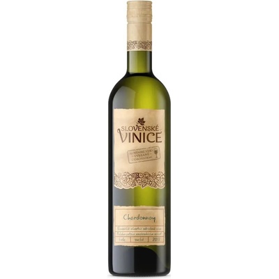 Slovenské Vinice Chardonnay biele 2018 12% 0,75 l (čistá fľaša)