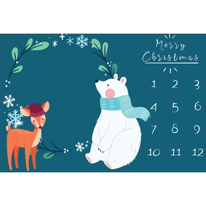 Milestone Декоративно одеяло за снимки Milestone - My First Christmas, 75 х 100 cm (101114) - baby