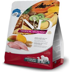  N& D Tropical Adult Medium& Maxi Chicken суха храна за кучета - 2кг