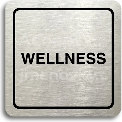 ACCEPT Piktogram wellness - stříbrná tabulka - černý tisk