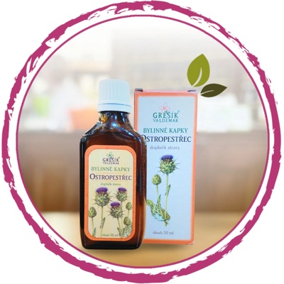 Grešík Ostropestřec bylinné kvapky 50 ml