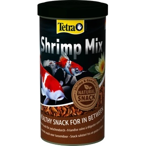 TETRA Pond Shrimp Mix - храна за езерни риби, включващи естествени скариди и гамарус - 1 литър