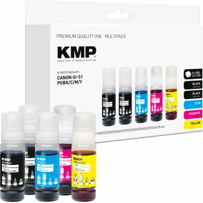 Inkoust KMP Canon GI-51 multipack - kompatibilní