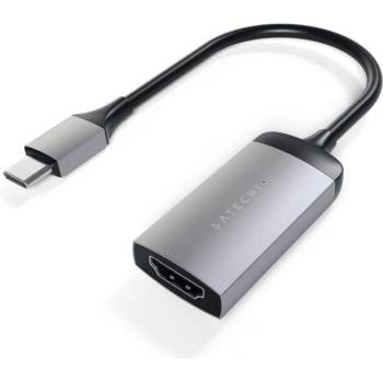 Satechi Aluminum 4K USB-C to HDMI Adapter - адаптер с поддръжка на 4K за свързване от USB-C към HDMI (тъмносив)