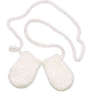 Baby Nellys Zimné pletené rukavičky smotana