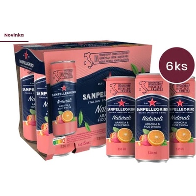 San Pellegrino Arancia & Fico d´India plech 6 x 330 ml
