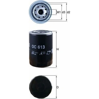 Olejový filter MAHLE ORIGINAL OC 613 (OC613)