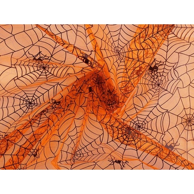 Organza pavučina Varianta: 2 oranžová, Balení: 1 m