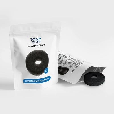 KIIROO Powerblow Absorbent Foam Black 5 pack