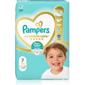 Pampers Premium Care Size 7 еднократни пелени 15+ kg 42 бр