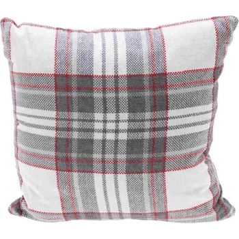 Homestyling Vankúš kocka biela/sivá 45x45