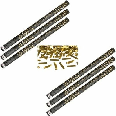 Párty konfety 80 cm - zlaté metalické hvězdičky - silvestr 8180E