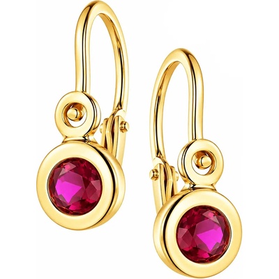 Zlaton Náušnice žluté zlato s kamenem visací 1.2cm 1g 001020303232