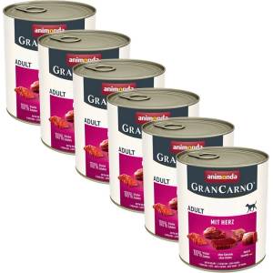 Animonda GranCarno Adult свинско с сърца 6 x 800 г