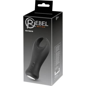 Rebel - вибриращ мастурбатор за глава на пенис - черен