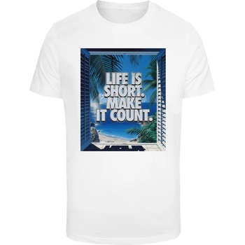 Mister Tee Тениска Life's Short Tee white XXLUB-MT3560-00220 - Тъмносив, размер M