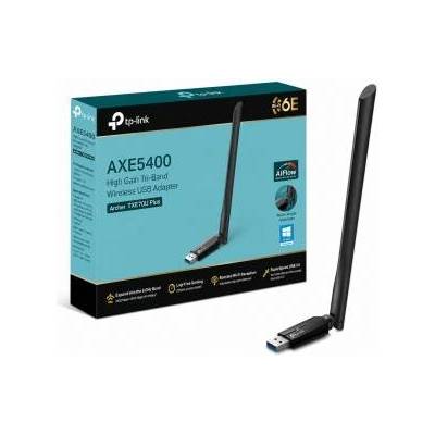 TP-Link Archer TXE70U Plus WLAN stick for PC WiFi 6E, AXE5400 USB WLAN adapter tri-band, USB 3.0, high-gain antennas, WPA3, compatible with Windows 11/10