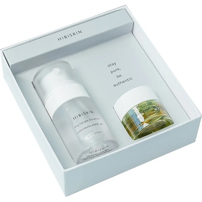 Hibiskin Комплект Есенция & Ампула Воден гел от Невен и Див Пелин Hibiskin My Recipe Calendula Water Gel Essence 40ml & Mugwort Soothing Ampoule 10ml