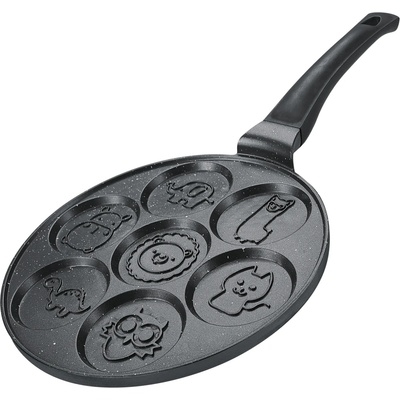 Herzberg HG-CP267ANL: 26cm Pánev na palačinky a crepes s mramorovým povrchem - 7 roztomilých zvířat