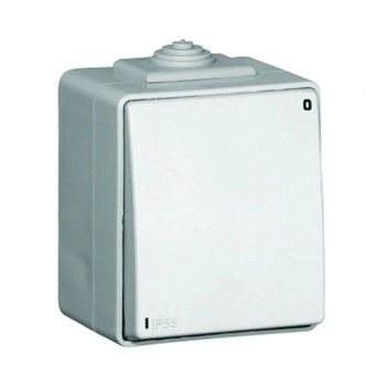 Efapel Двуполюсен ключ; ip65, ik07; 16ax - 250v ~ ccz - сив (48021 ccz)