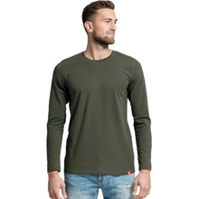 CityZen pánske tričko dlhý rukáv dark khaki