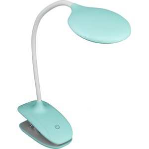 DPMSolid DTLL45M - LED настолна лампа с щипка, акумулаторна, 150 lm, 3000/4000/6500 K, мента (DTLL45M)