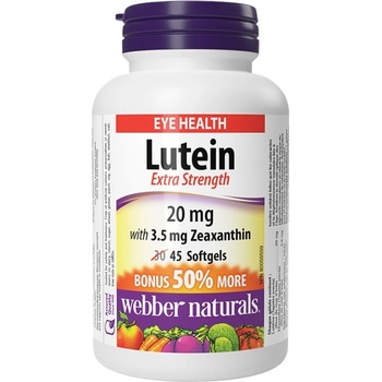 Image 1 of Webber Naturals Lutein 20 mg | with Zeaxanthin 3.5 mg Extra Strength [45 Гел капсули]