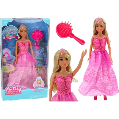 LEAN Toys Anlily Morská panna Princezná Ružové šaty Kefa