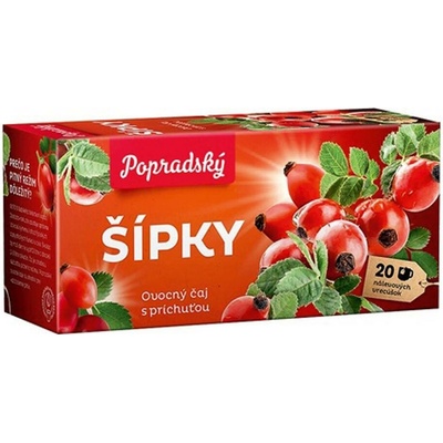 Popradský Šípky ovocný čaj s príchuťou 20 x 2 g