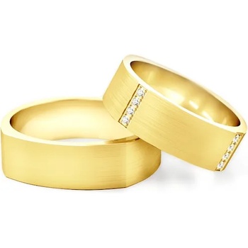 Image 1 of SAVICKI Сватбени халки: златни, плоски. 6.2 мм