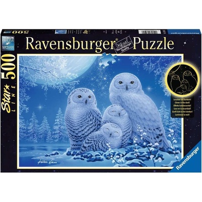 RAVENSBURGER Svítící Sovy 500 dílků