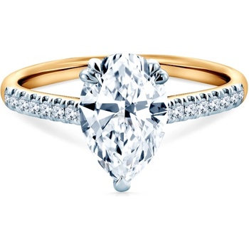 SAVICKI Годежен пръстен Savicki: двуцветно злато, лабораторен диамант