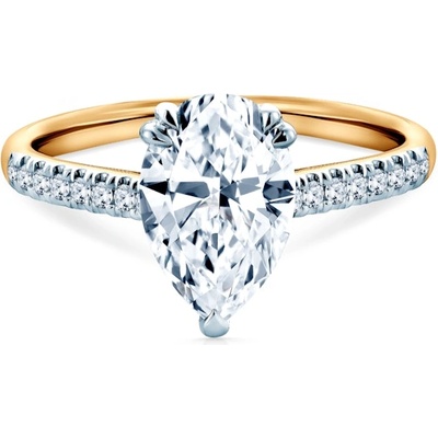 SAVICKI Годежен пръстен Savicki: двуцветно злато, лабораторен диамант