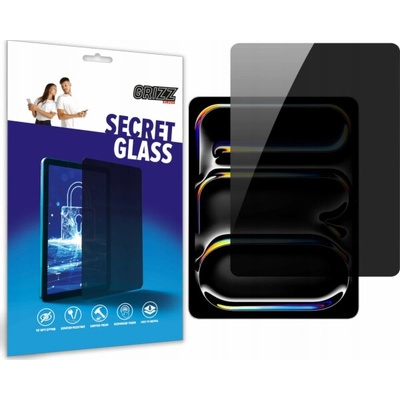 GrizzGlass Ochranné sklo Filter SecretGlass pro Apple iPad Pro 13 2024 (7. generace)