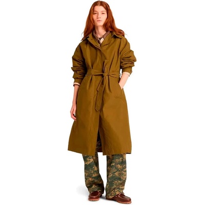 Timberland Палто Timberland Water Repellent Long Mac coat - Brown (Dark Olive)