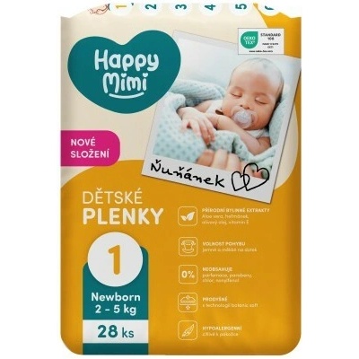 Happy Mimi 1 Newborn 2-5 kg 28 ks