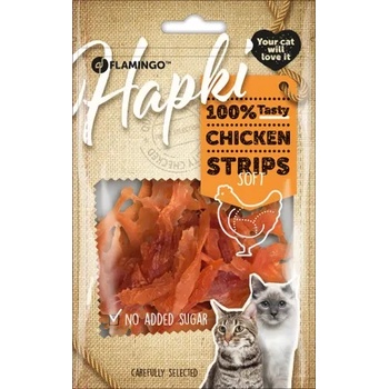 Flamingo Chick`n Snack Soft Strips - Вкусно лакомство за котки, меки ленти с пилешко месо и морски дарове, 85 гр