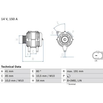 Alternátor BOSCH 0 986 083 620 (0986083620)