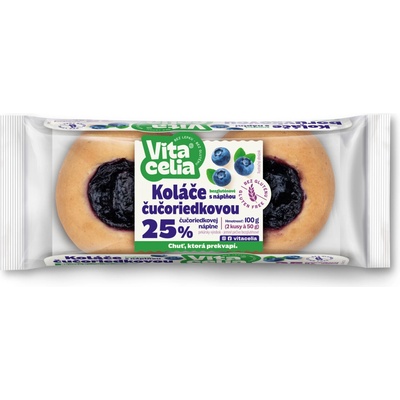 Vitacelia Koláče bezlepkové s náplňou čučoriedkovou 100 g